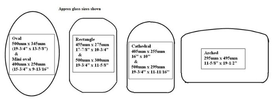 Oval Convex Bubble Glass 11 3/4 x 19 5/8 Frame Replacement Glass